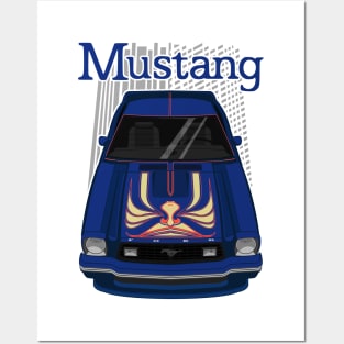 Mustang King Cobra 1978 - Blue Posters and Art